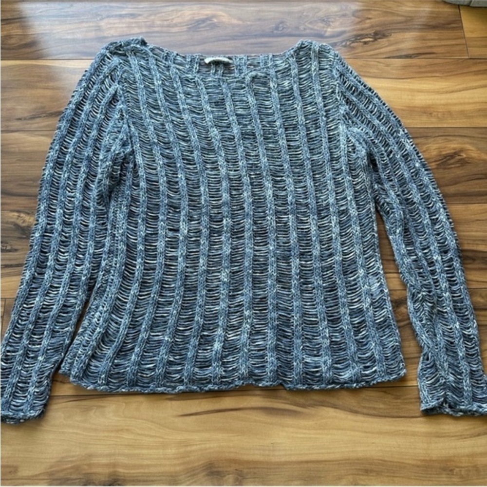 Eileen fisher  cotton wonder‎ ladder pullover knitt sweater MP